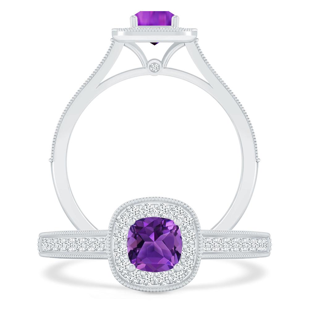 White Gold - Amethyst