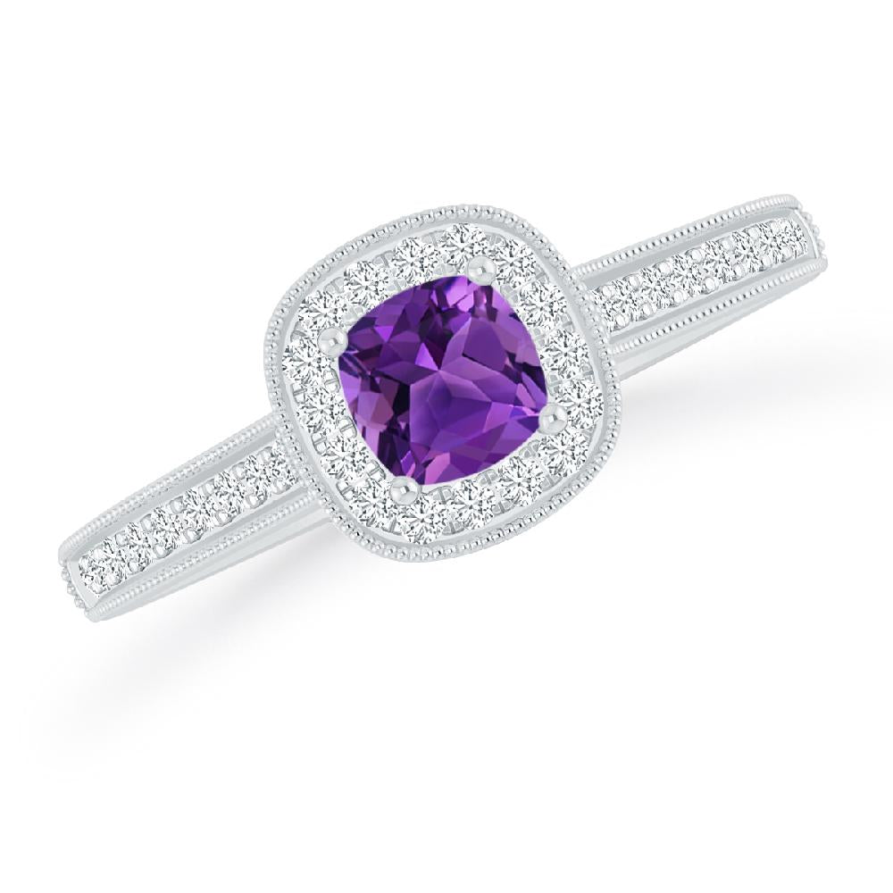 White Gold - Amethyst