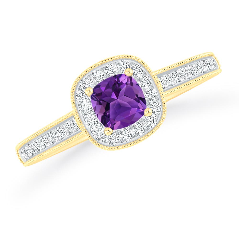 Yellow Gold - Amethyst