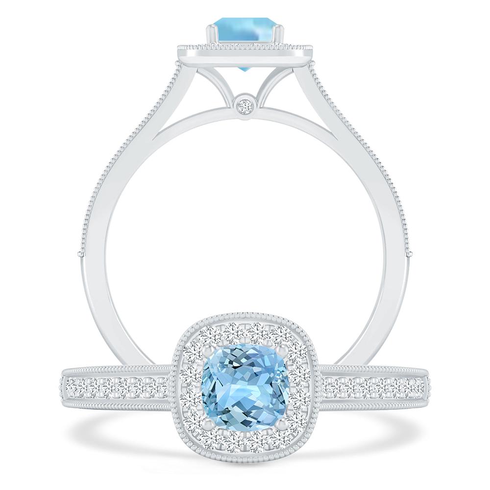 White Gold - Aquamarine