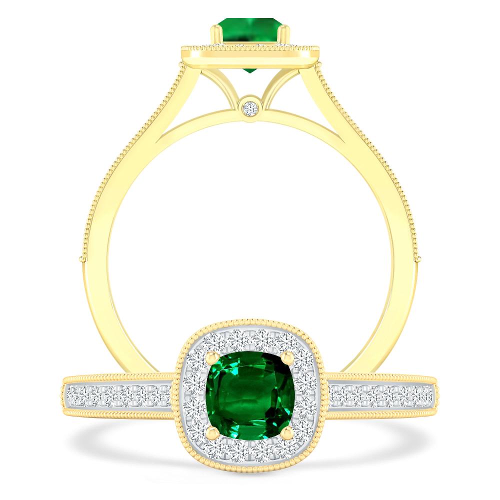 Yellow Gold - Emerald