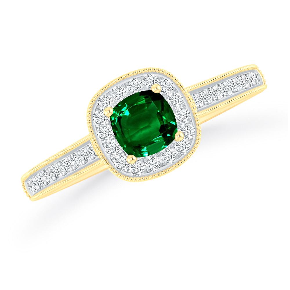 Yellow Gold - Emerald