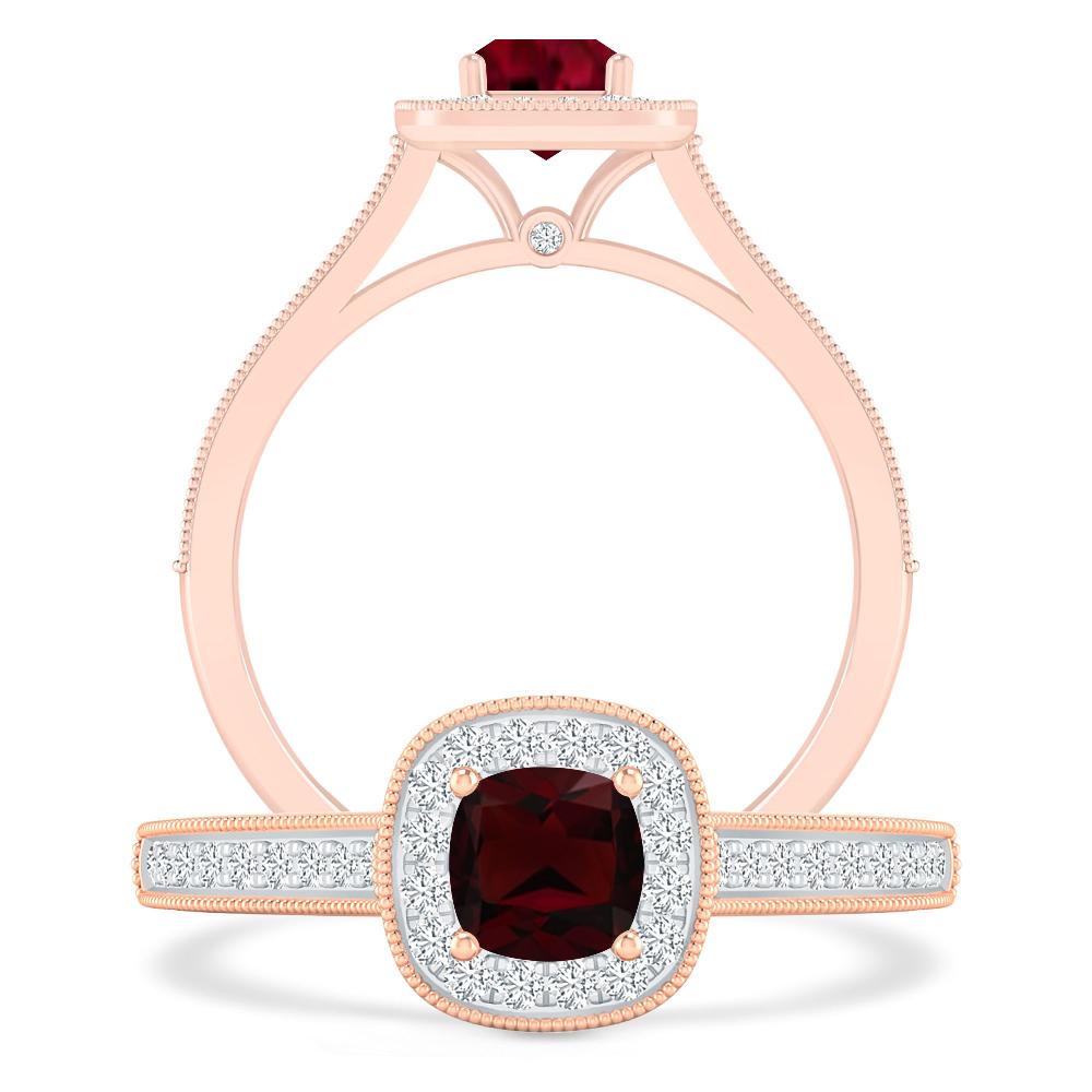 Rose Gold - Garnet