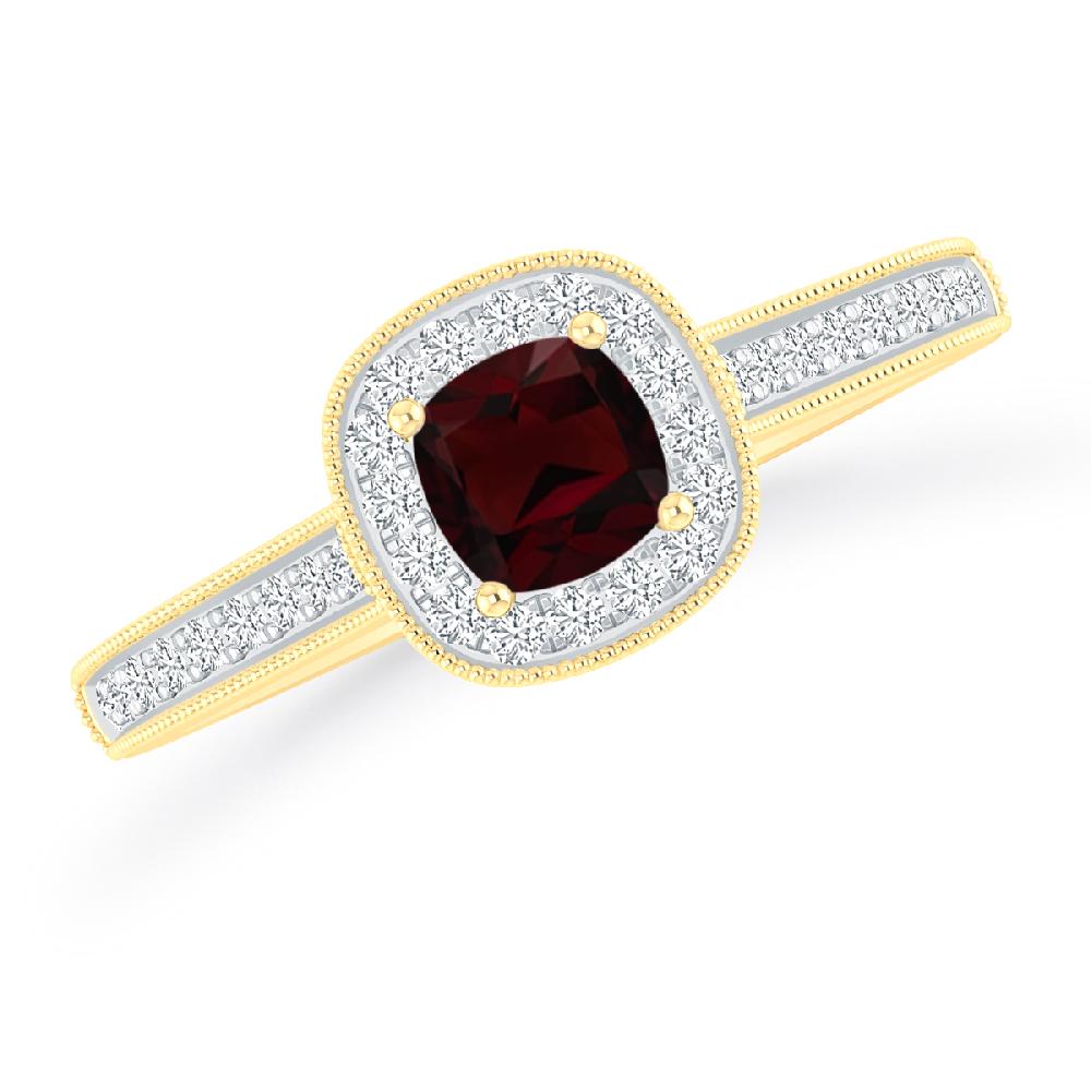 Yellow Gold - Garnet