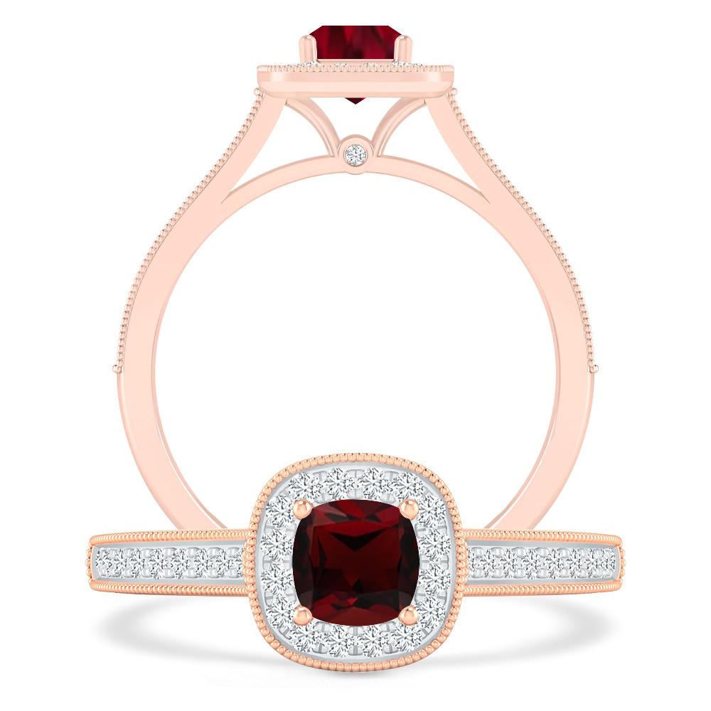 Rose Gold - Garnet