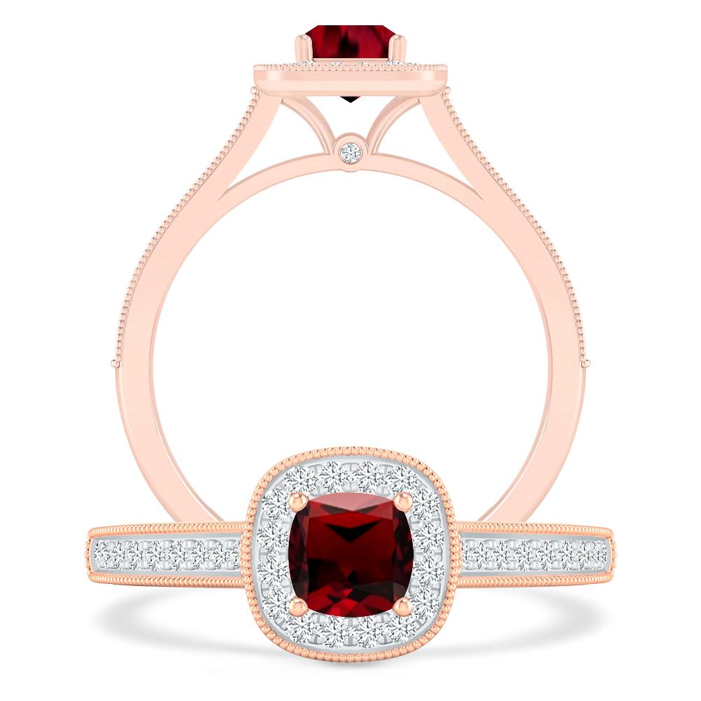 Rose Gold - Garnet