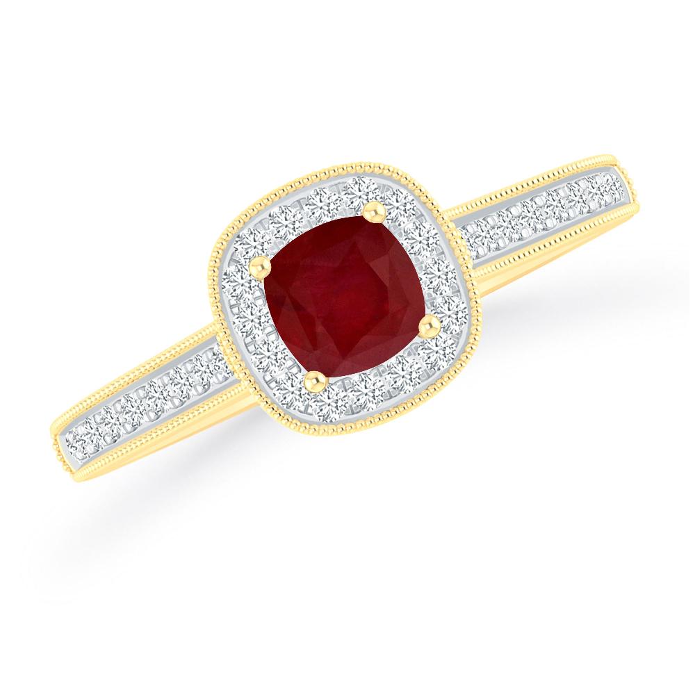 Yellow Gold - Ruby