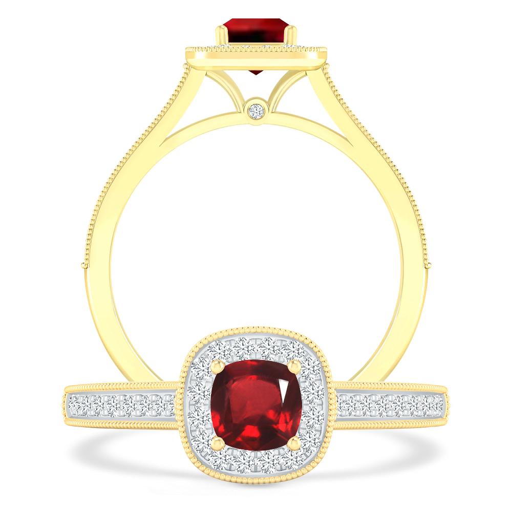 Yellow Gold - Ruby