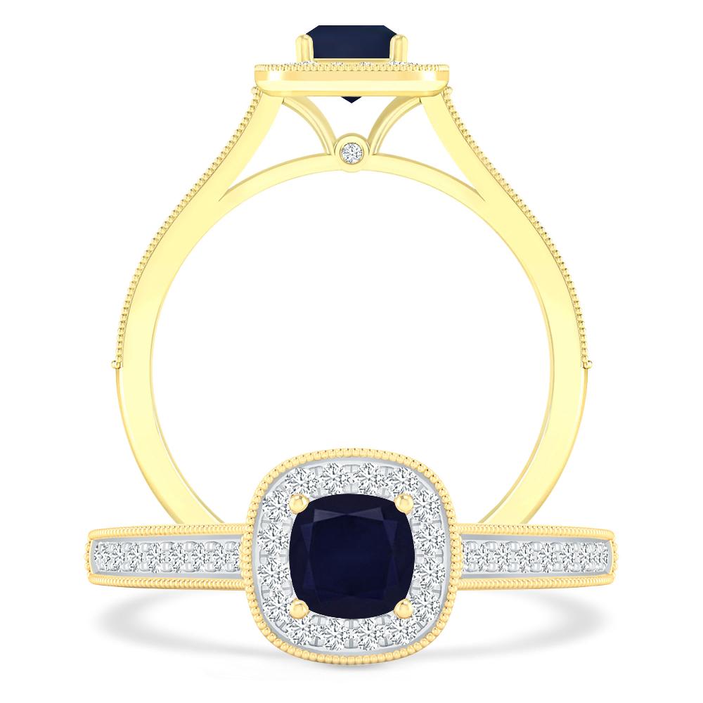 Yellow Gold - Sapphire