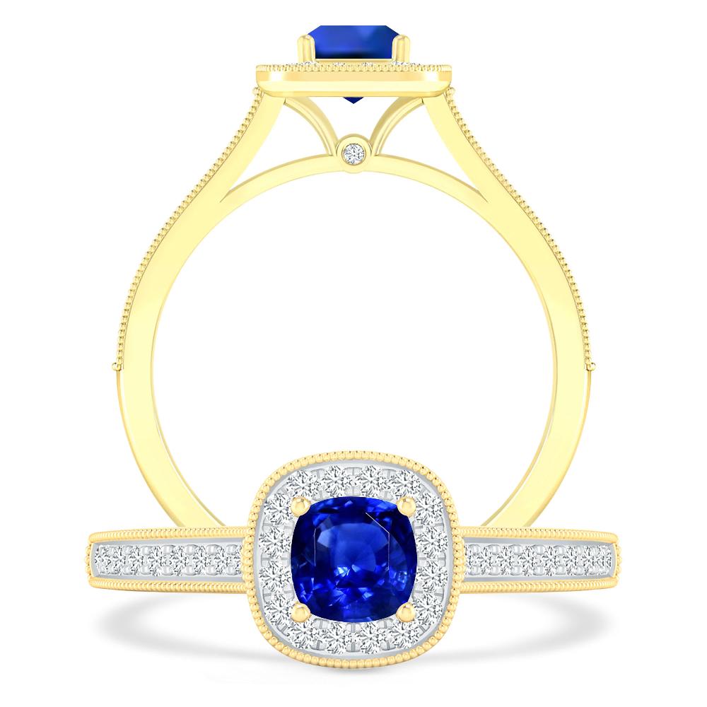 Yellow Gold - Sapphire