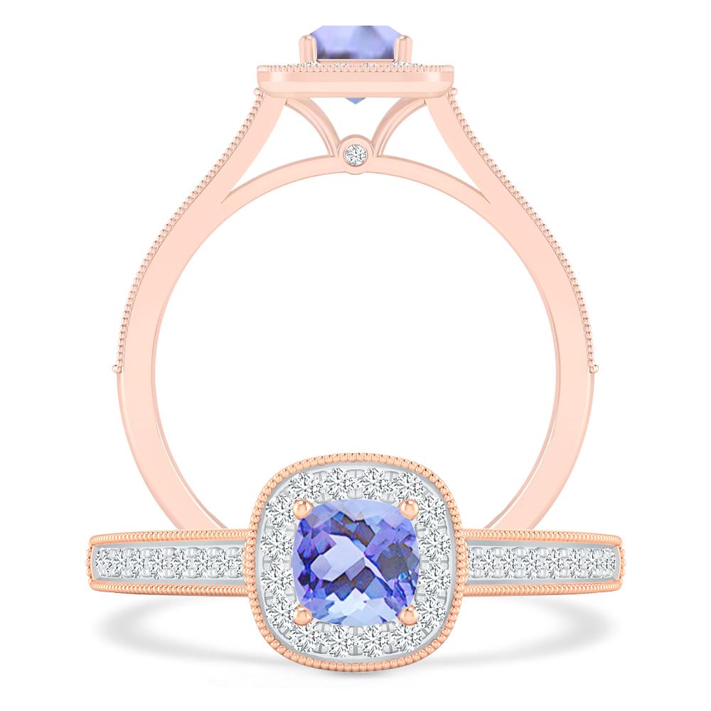 Rose Gold - Tanzanite