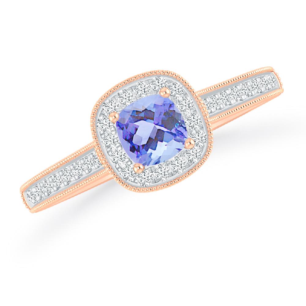 Rose Gold - Tanzanite