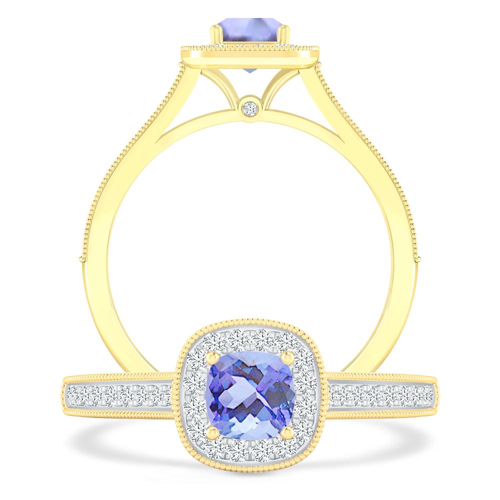 Yellow Gold - Tanzanite