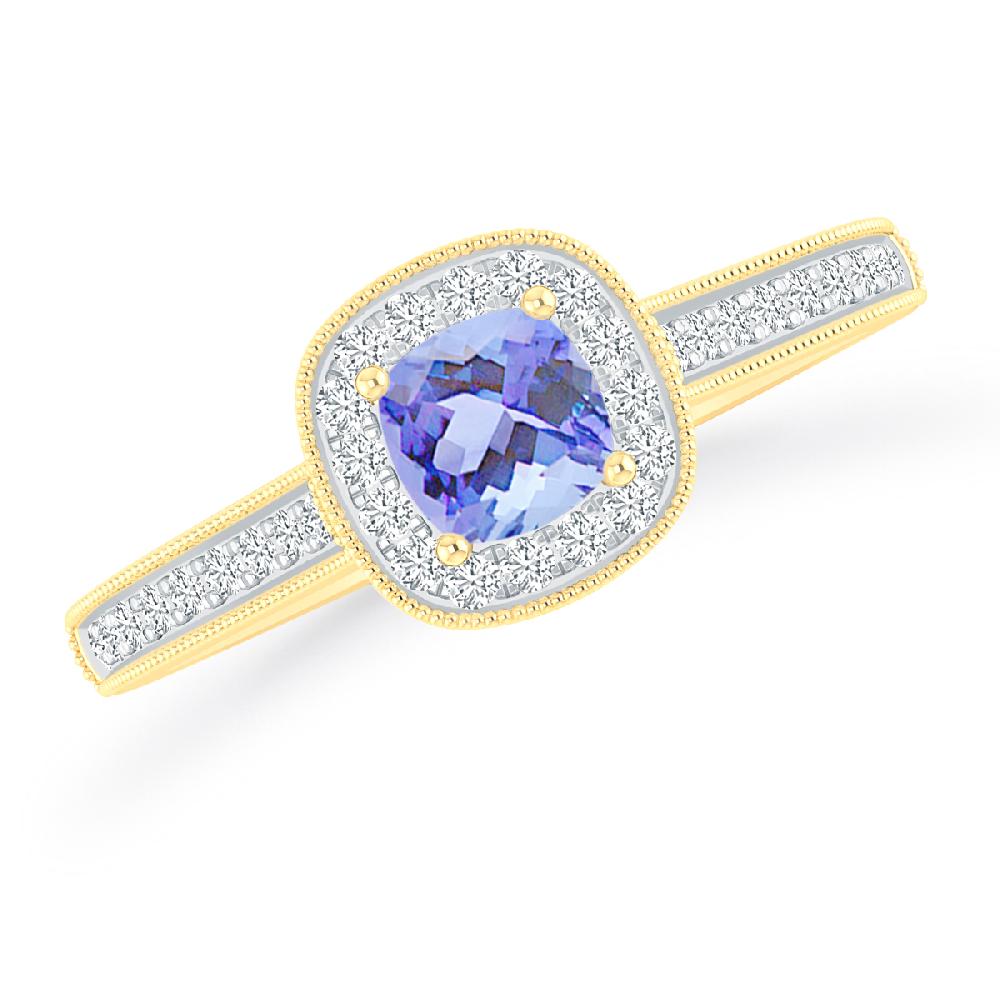 Yellow Gold - Tanzanite