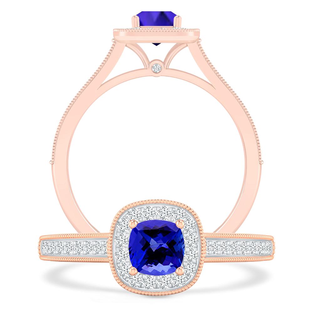 Rose Gold - Tanzanite