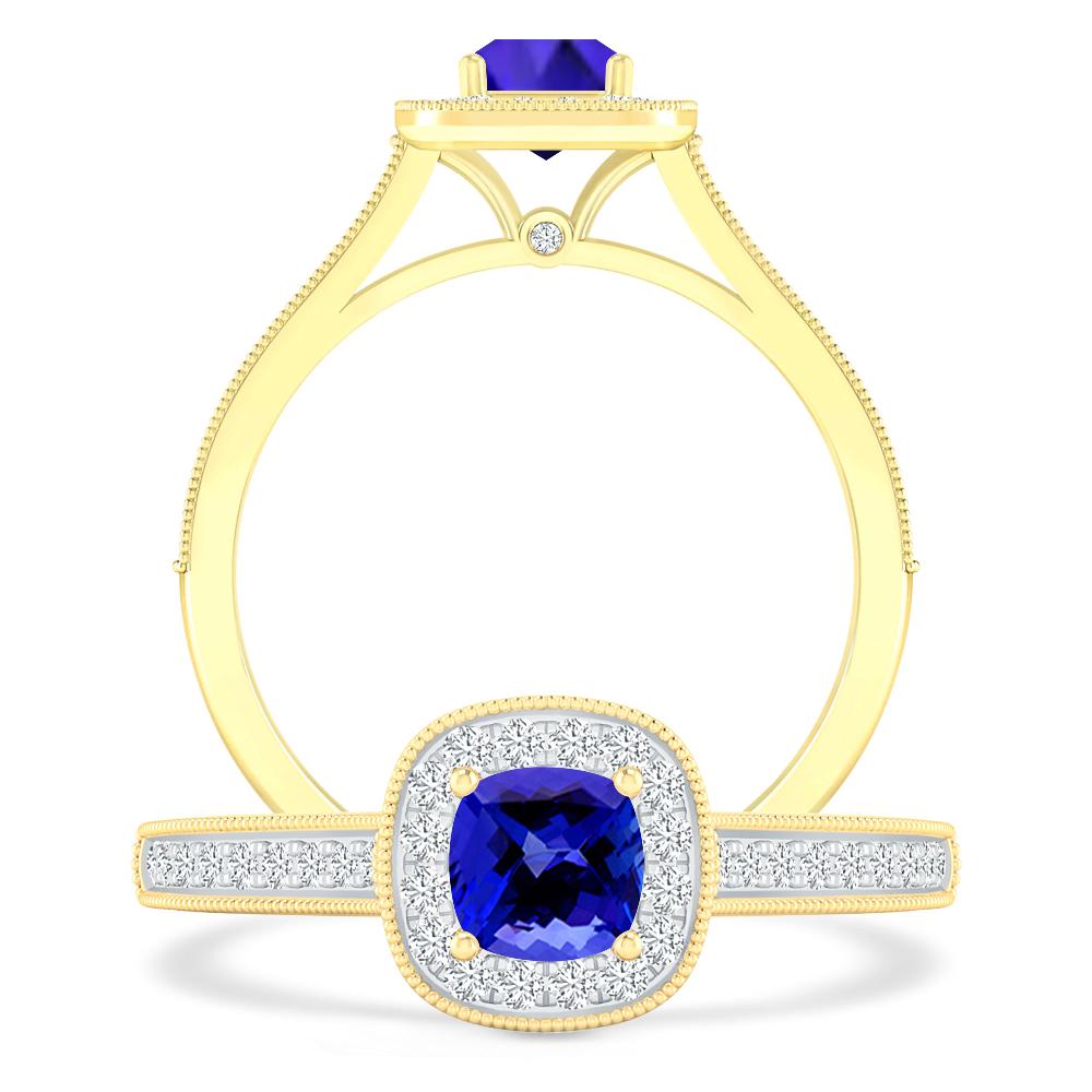 Yellow Gold - Tanzanite