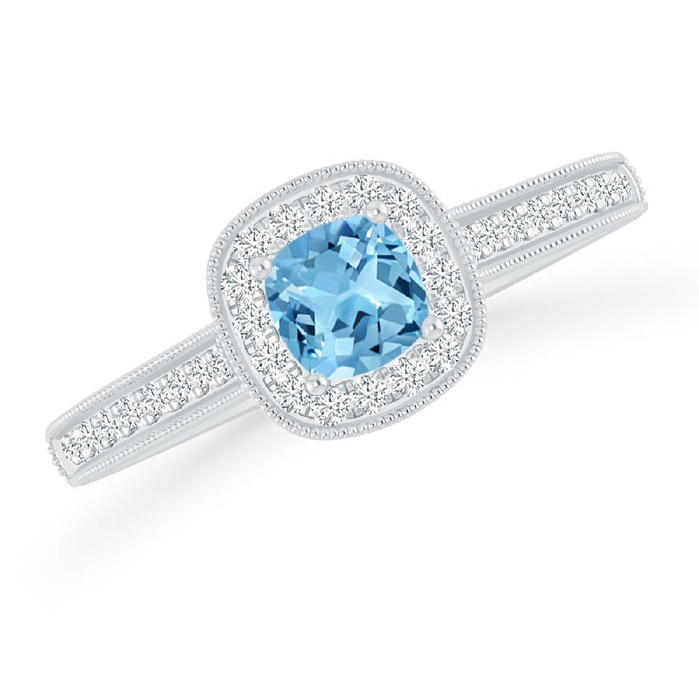 White Gold - Blue Topaz