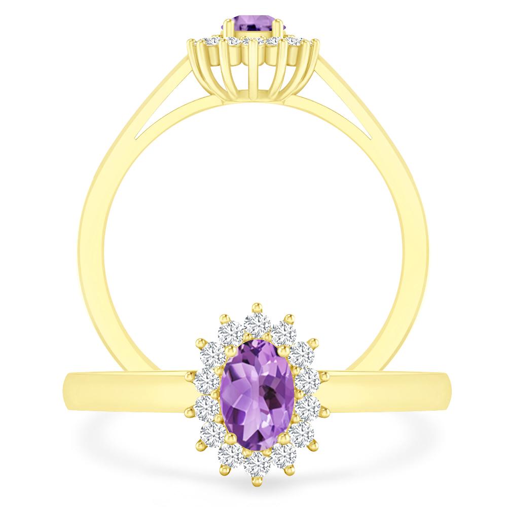 Yellow Gold - Amethyst