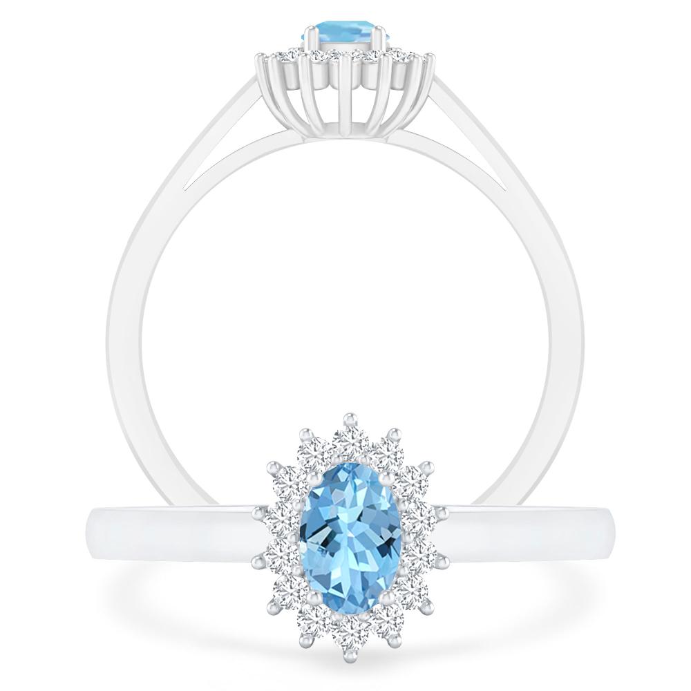 White Gold - Aquamarine