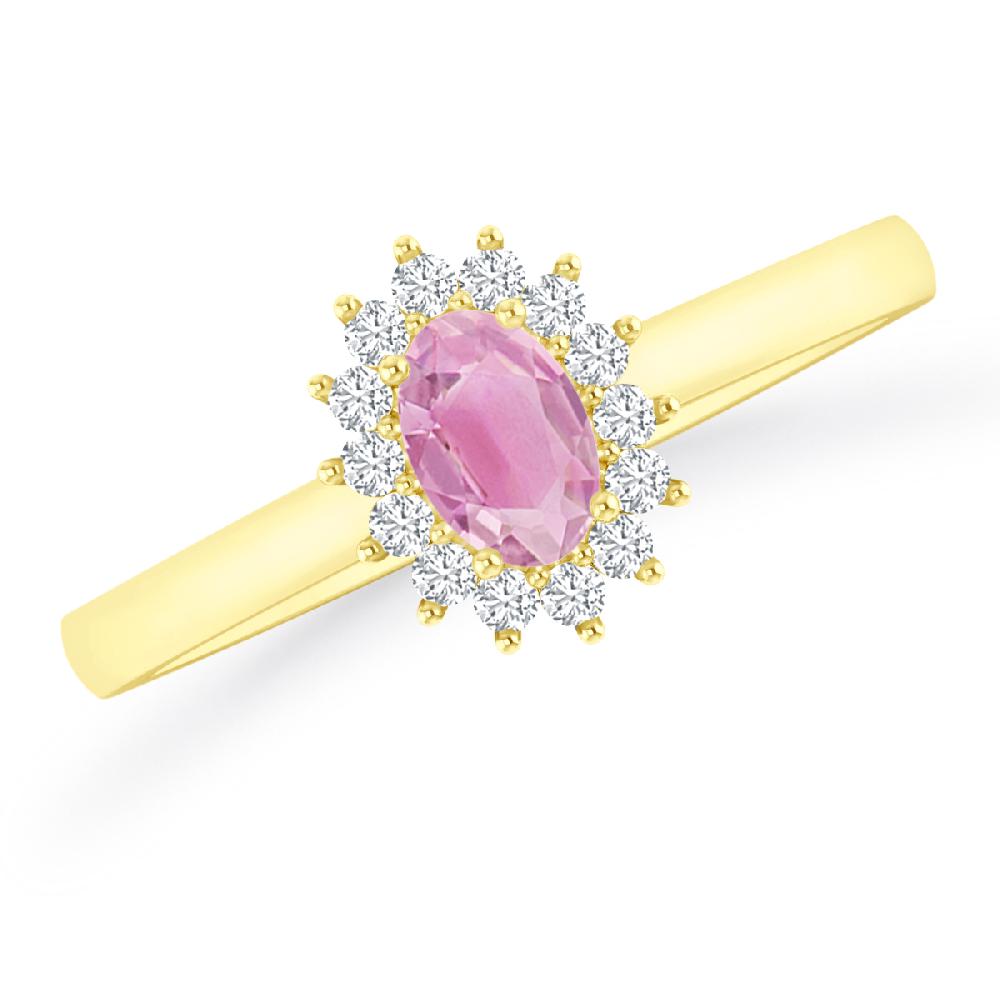 Yellow Gold - Pink Tourmaline