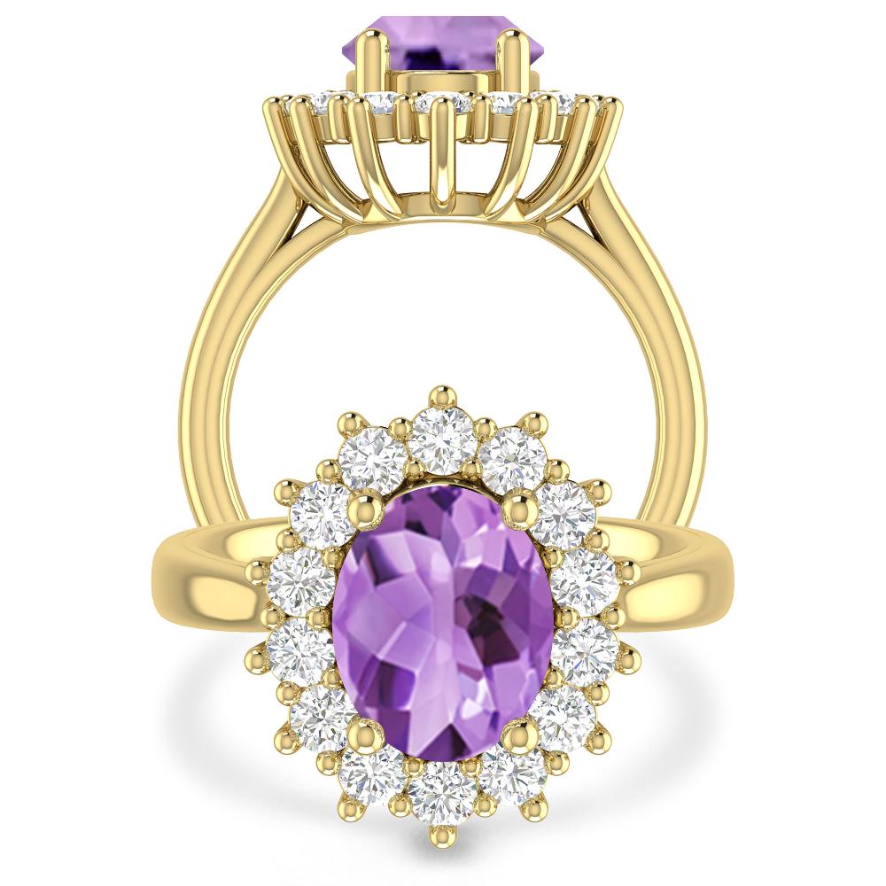 Yellow Gold - Amethyst