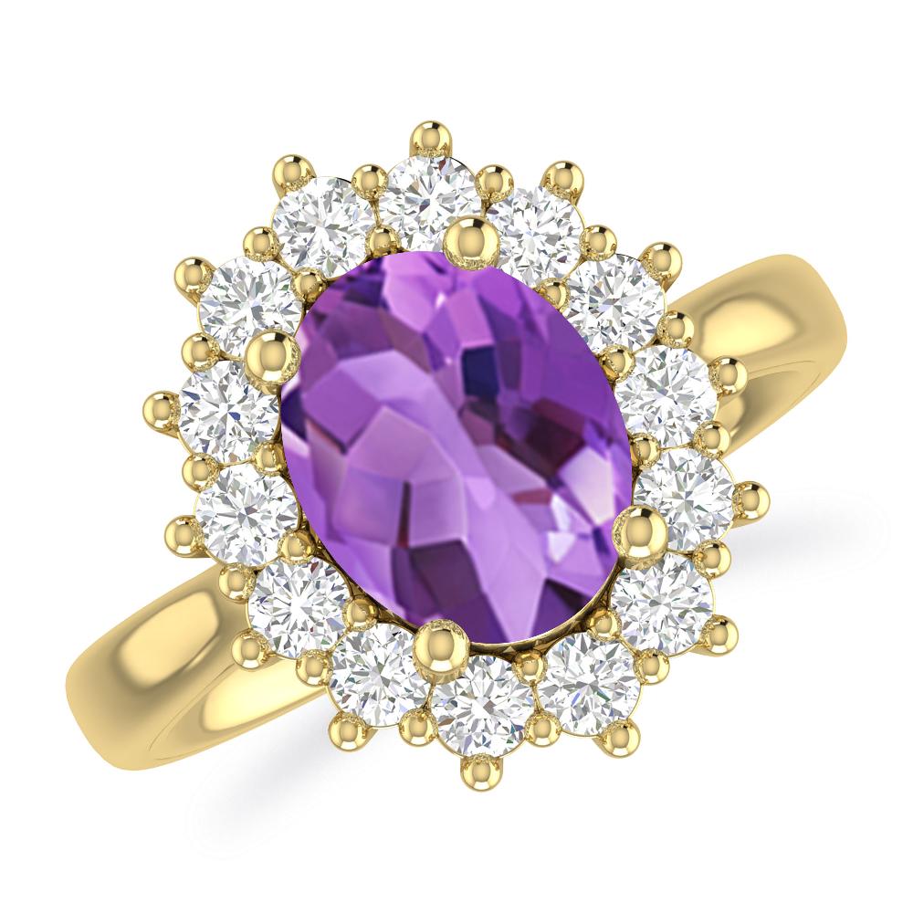 Yellow Gold - Amethyst