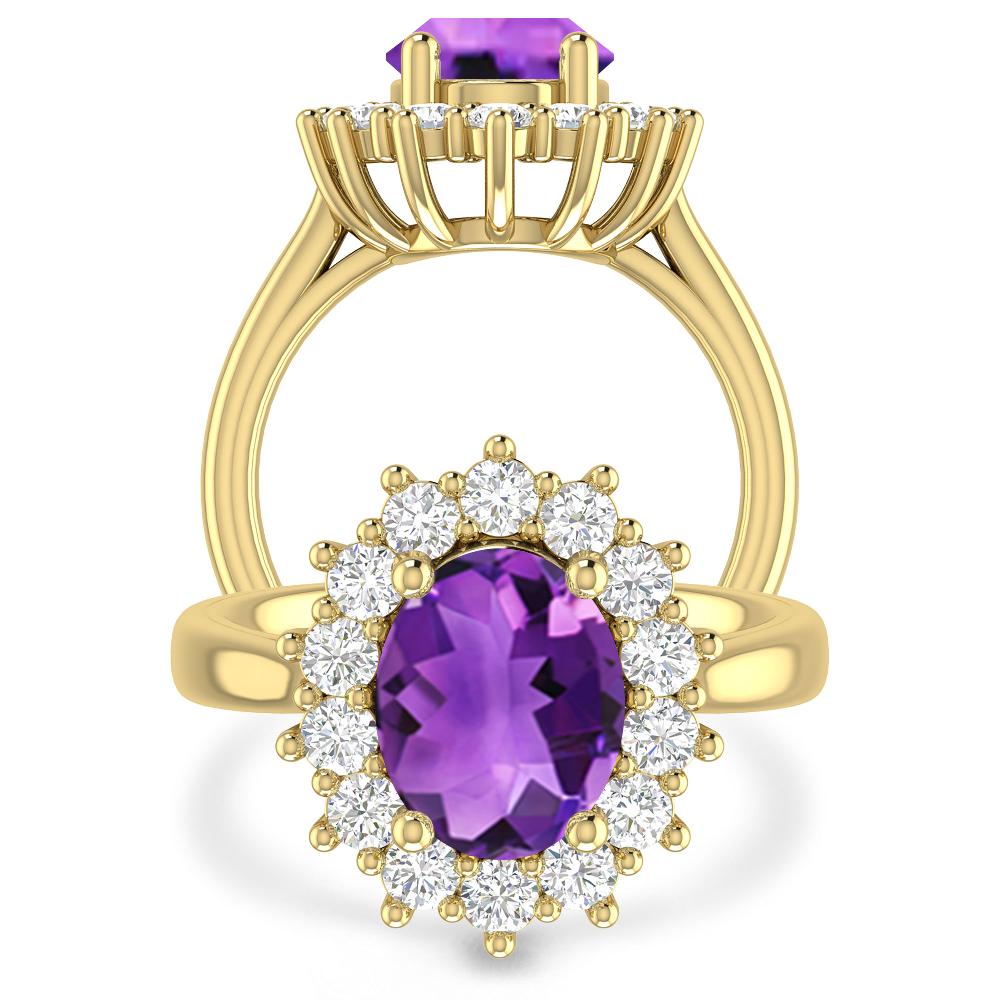 Yellow Gold - Amethyst