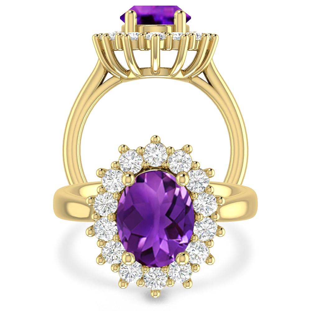 Yellow Gold - Amethyst