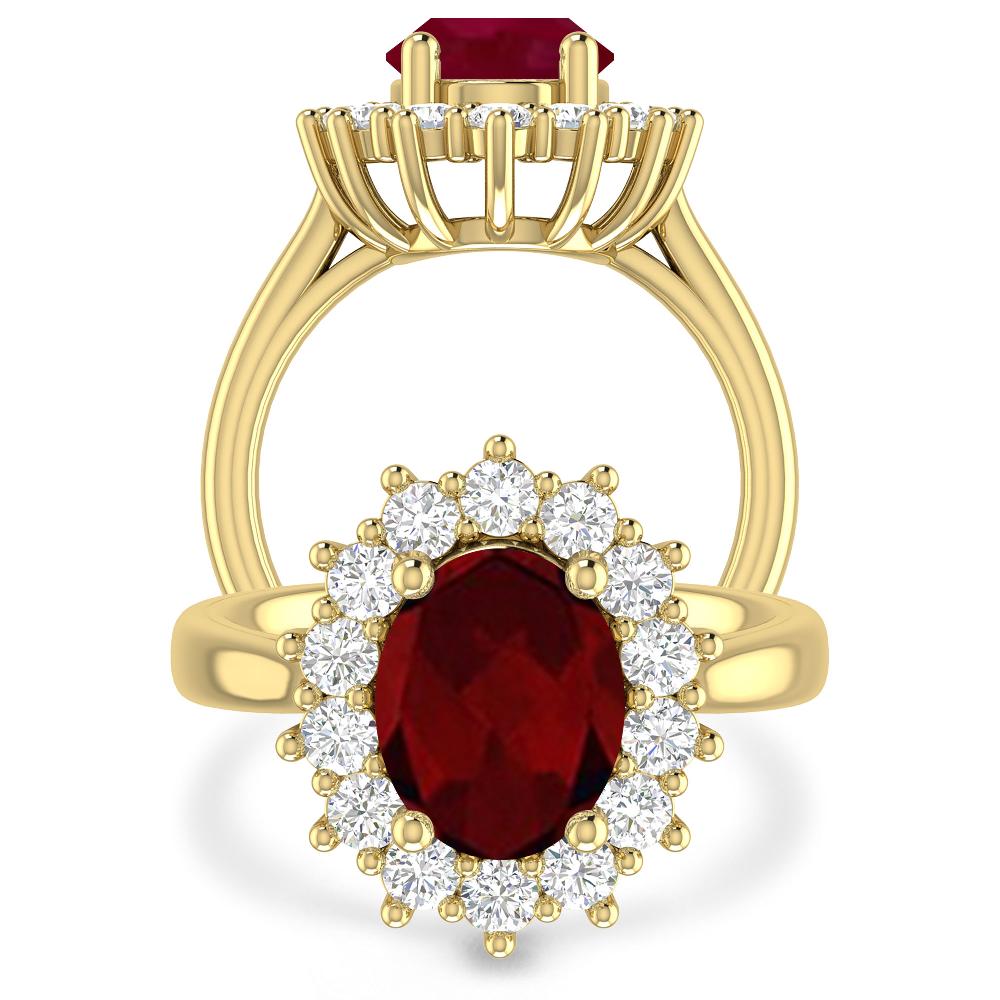 Yellow Gold - Garnet