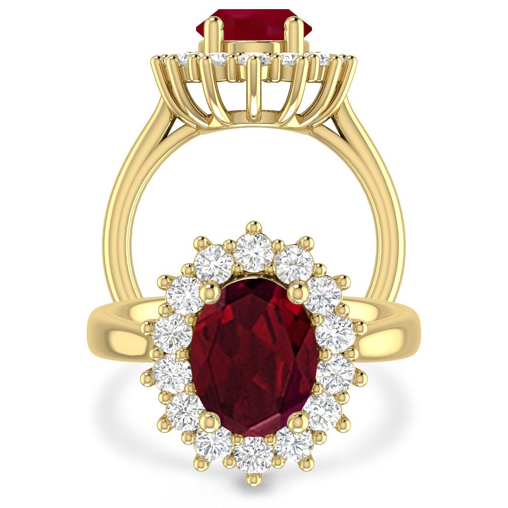 Yellow Gold - Garnet