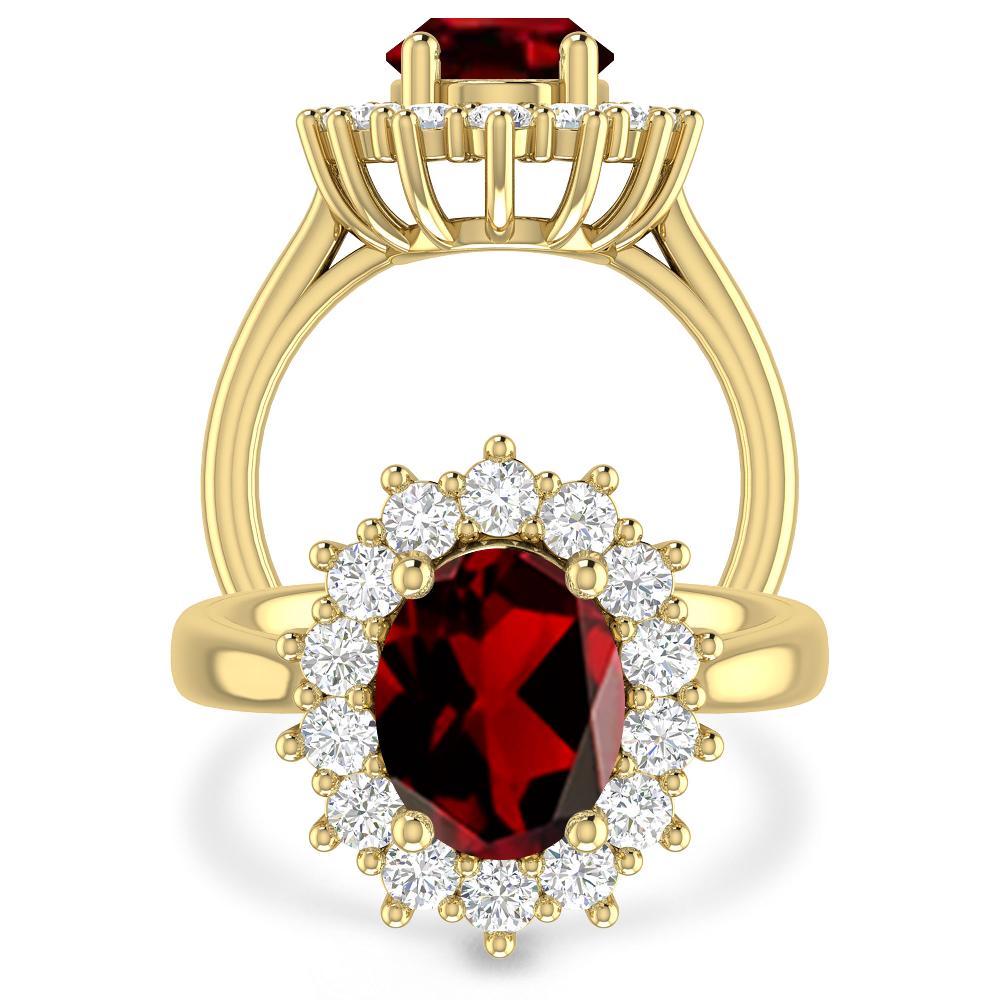 Yellow Gold - Garnet