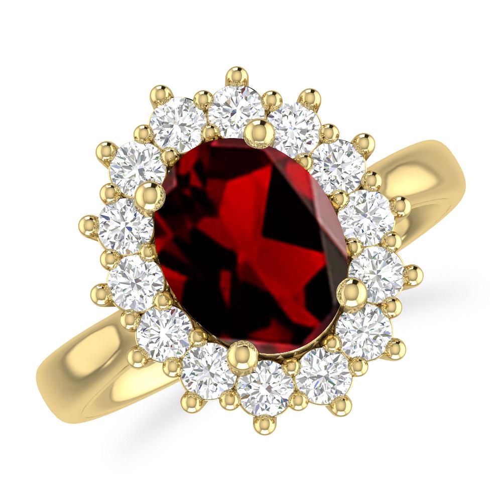 Yellow Gold - Garnet