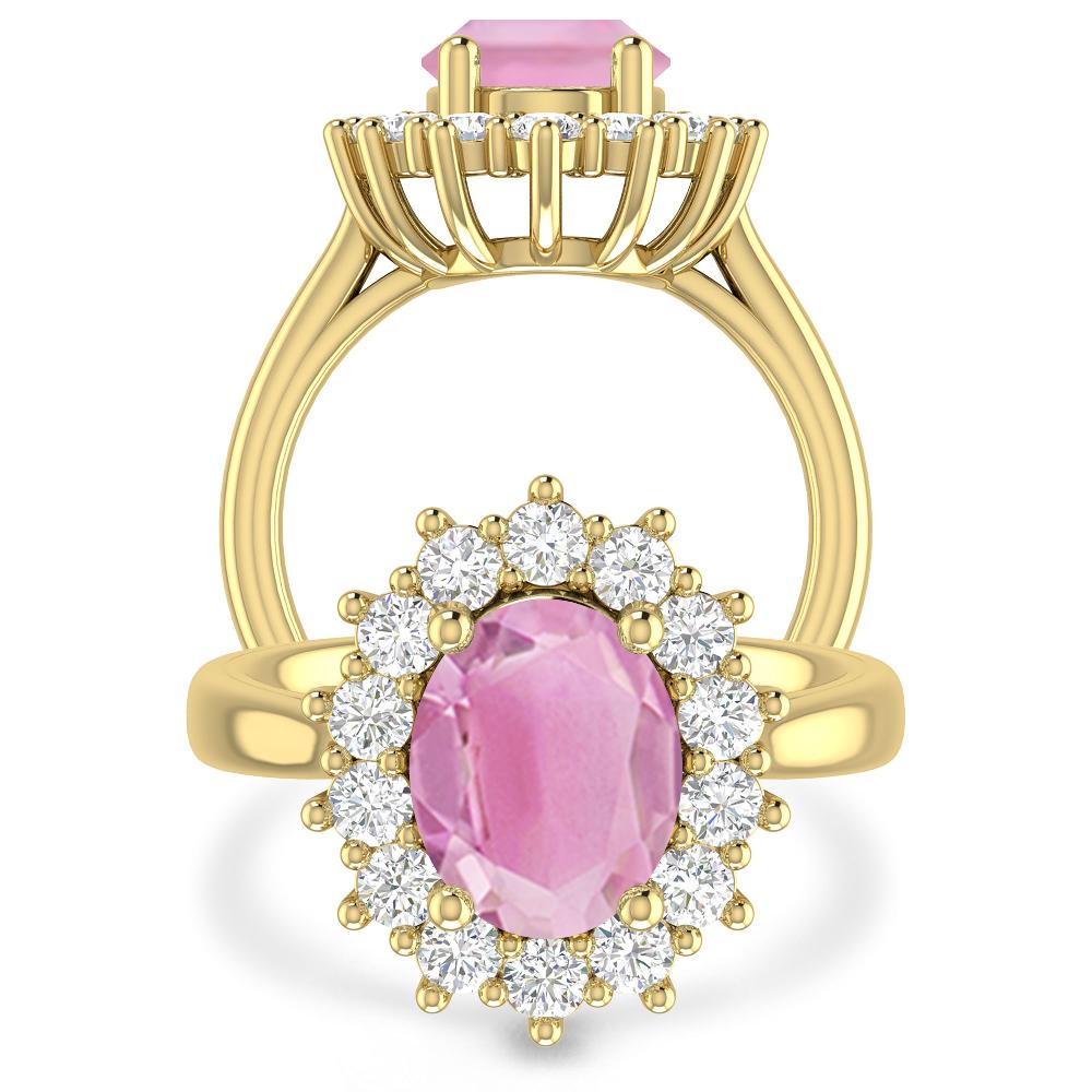 Yellow Gold - Pink Tourmaline