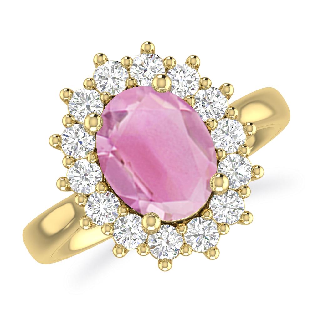 Yellow Gold - Pink Tourmaline