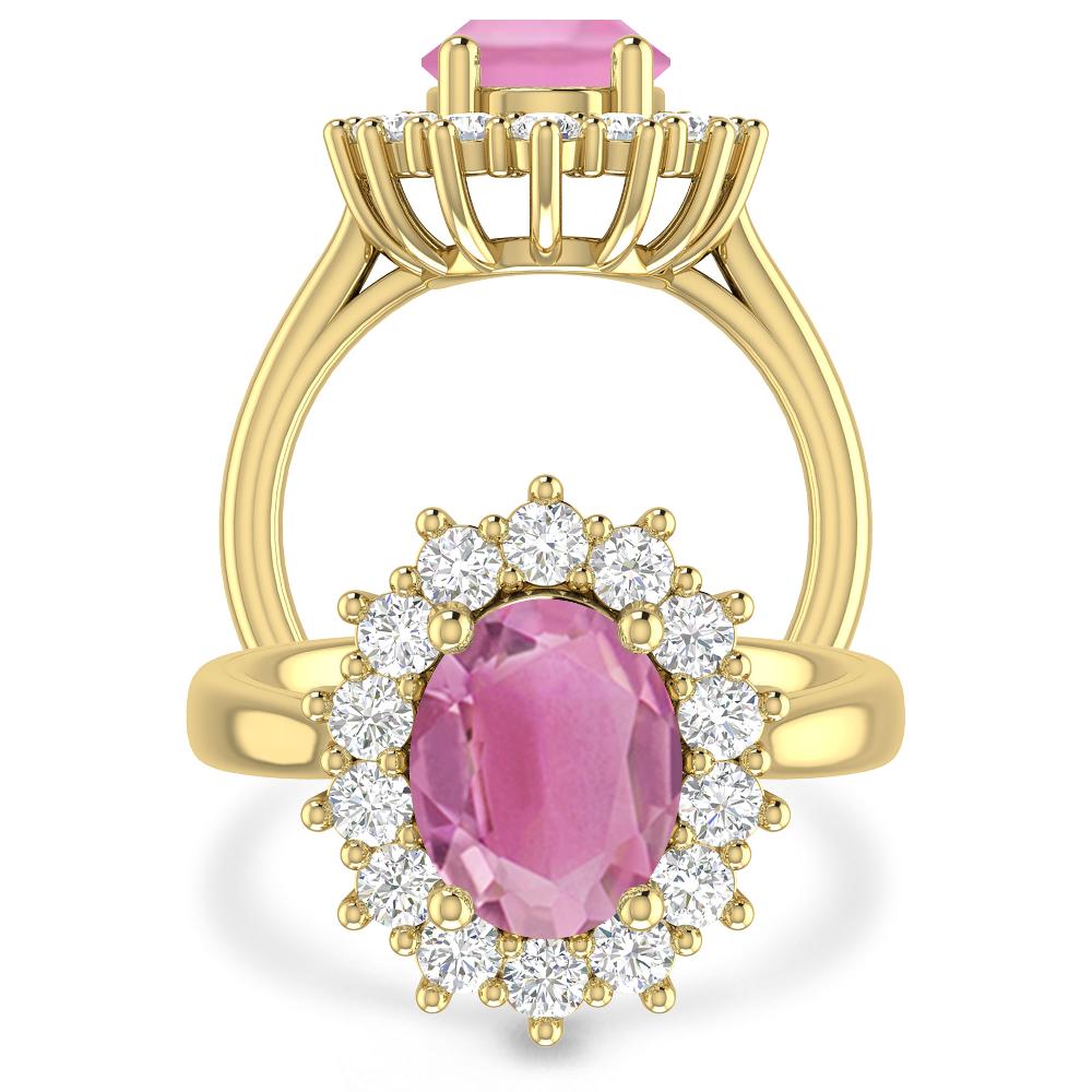 Yellow Gold - Pink Tourmaline