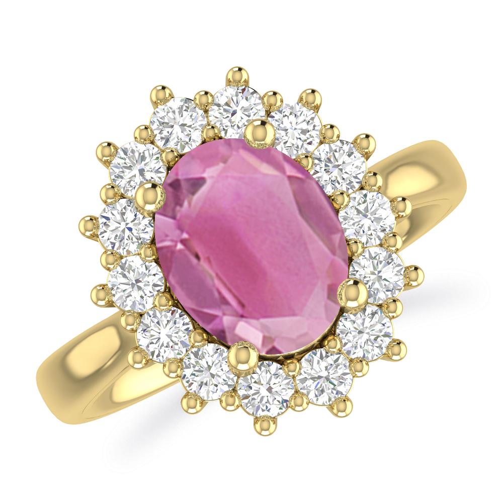 Yellow Gold - Pink Tourmaline