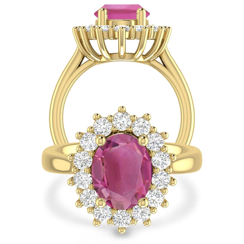 Yellow Gold - Pink Tourmaline