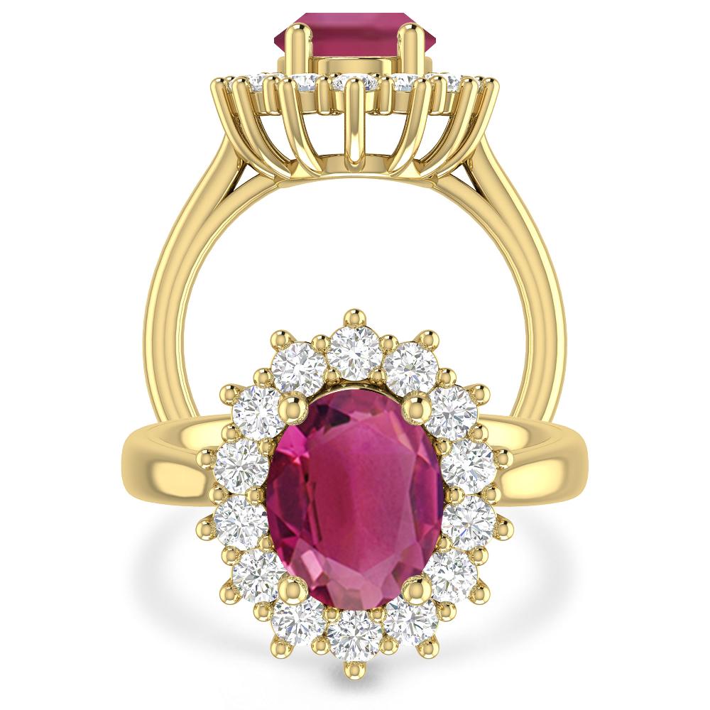 Yellow Gold - Pink Tourmaline