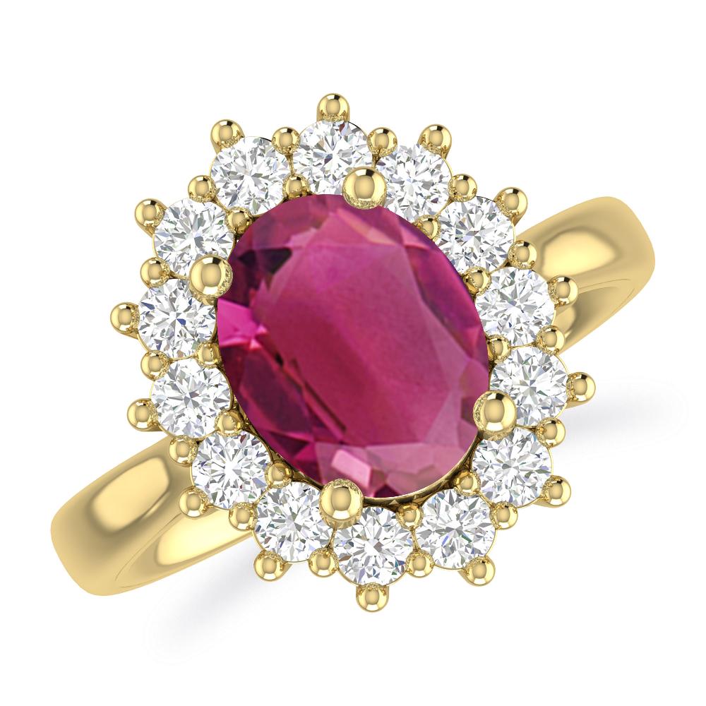 Yellow Gold - Pink Tourmaline