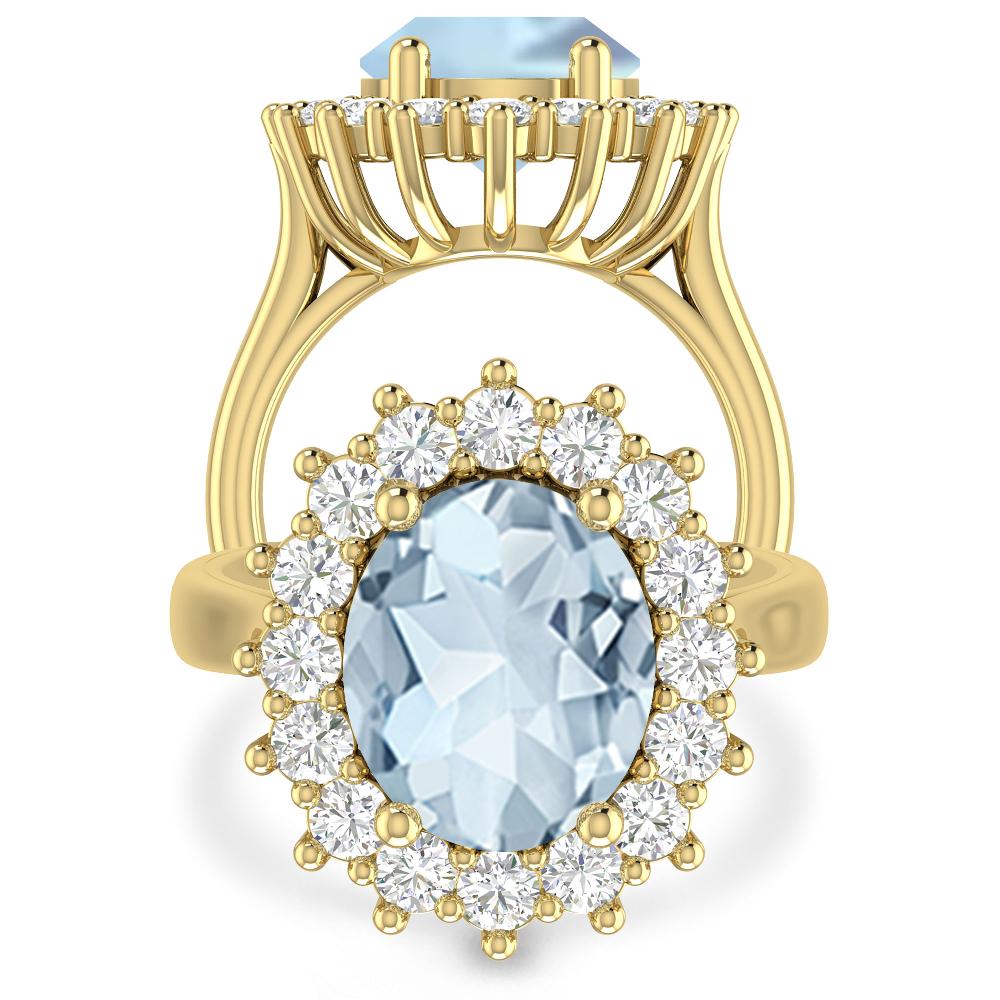 Yellow Gold - Aquamarine