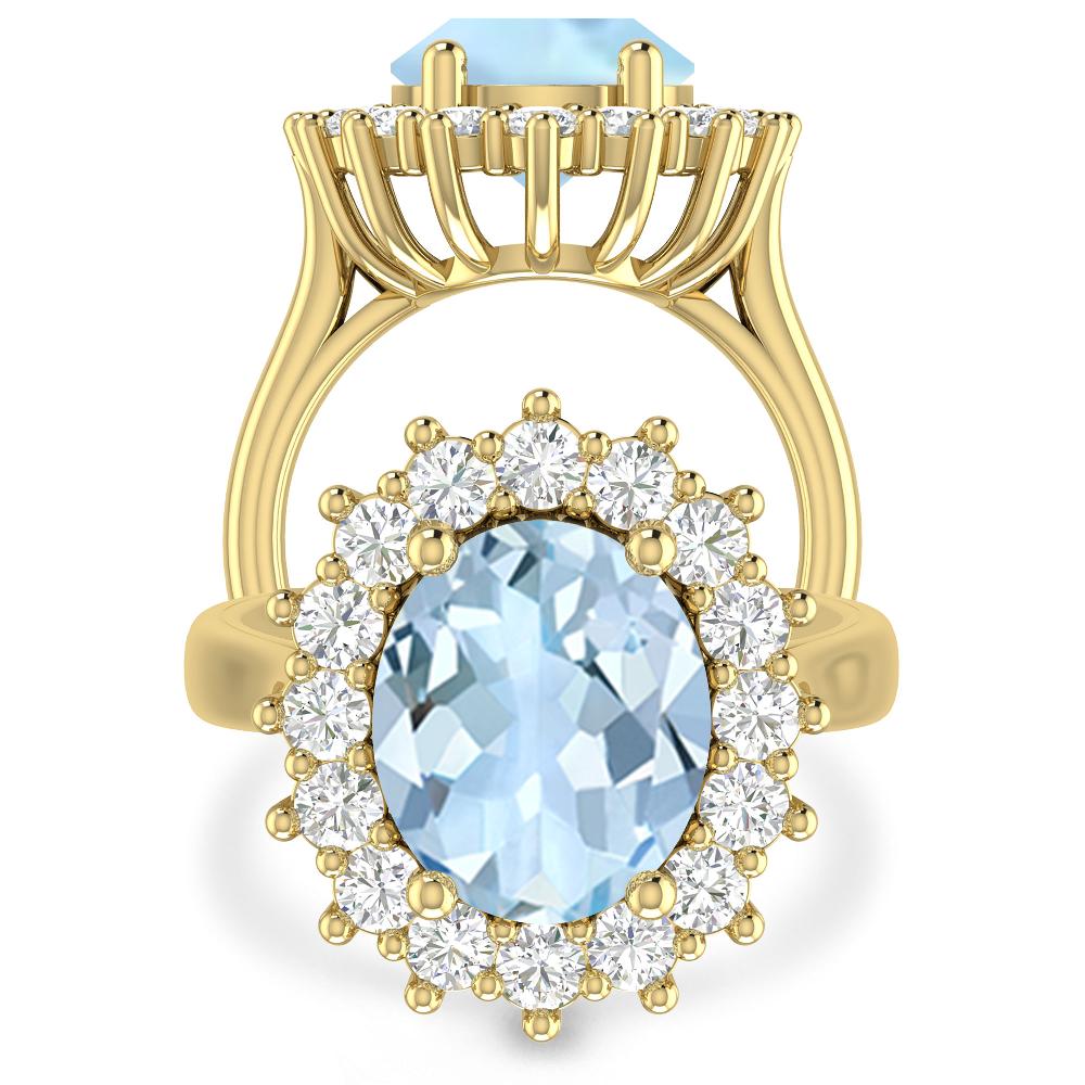 Yellow Gold - Aquamarine