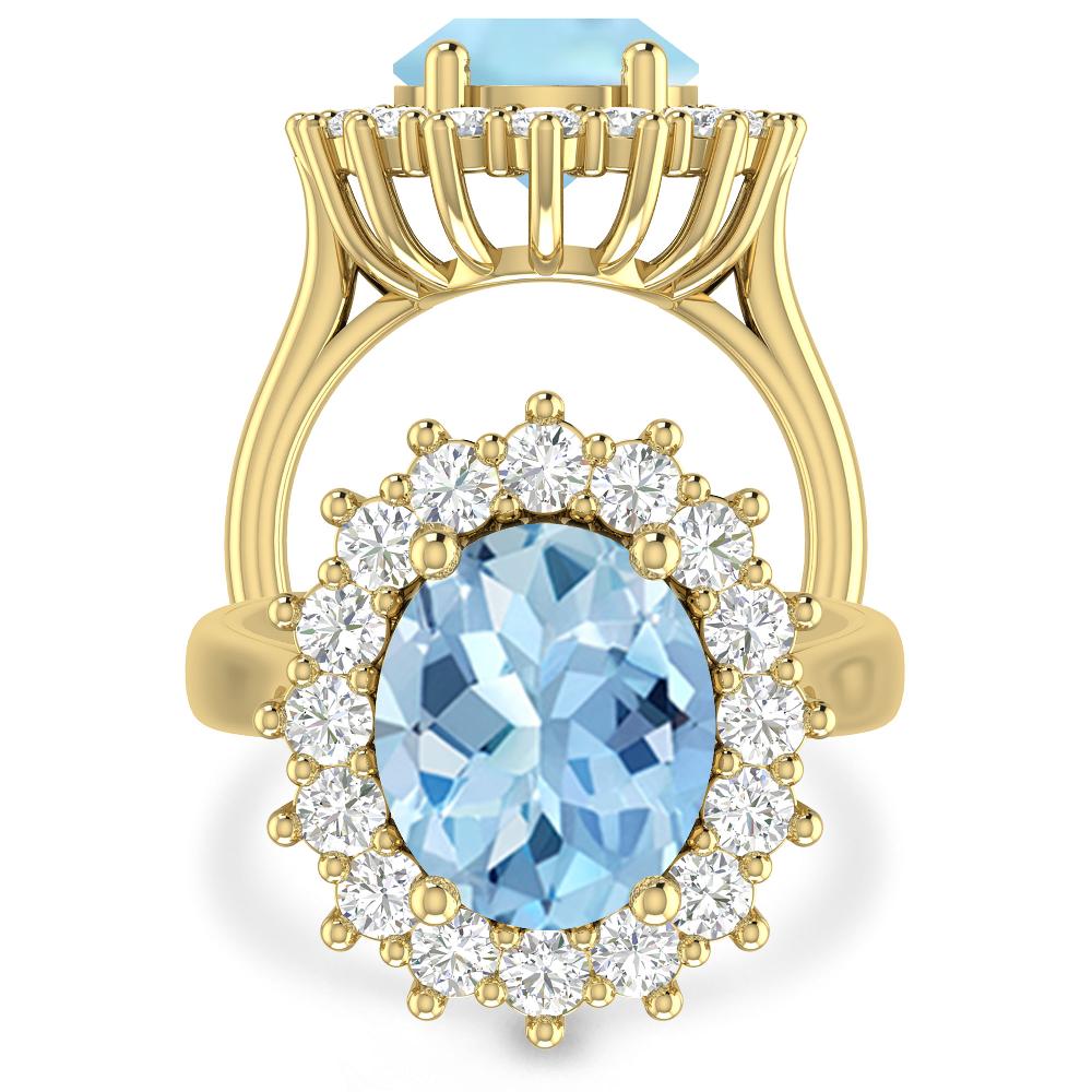 Yellow Gold - Aquamarine