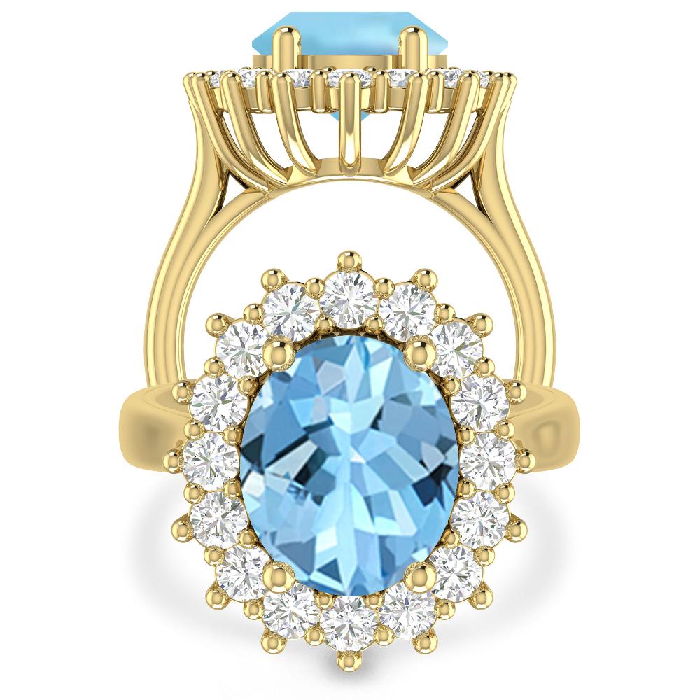 Yellow Gold - Aquamarine