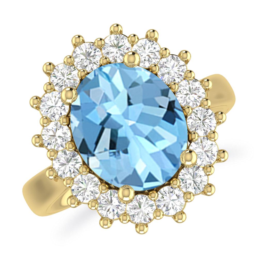 Yellow Gold - Aquamarine