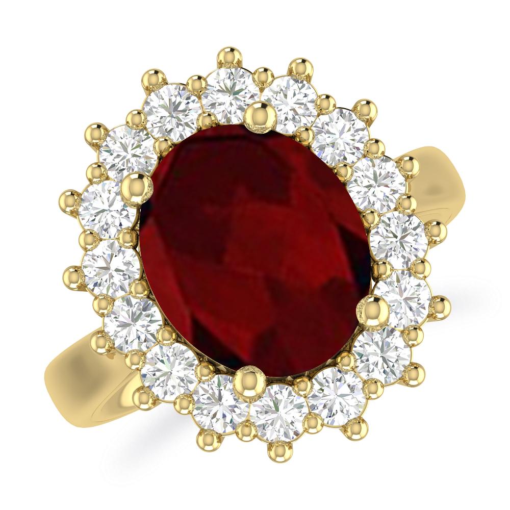 Yellow Gold - Garnet