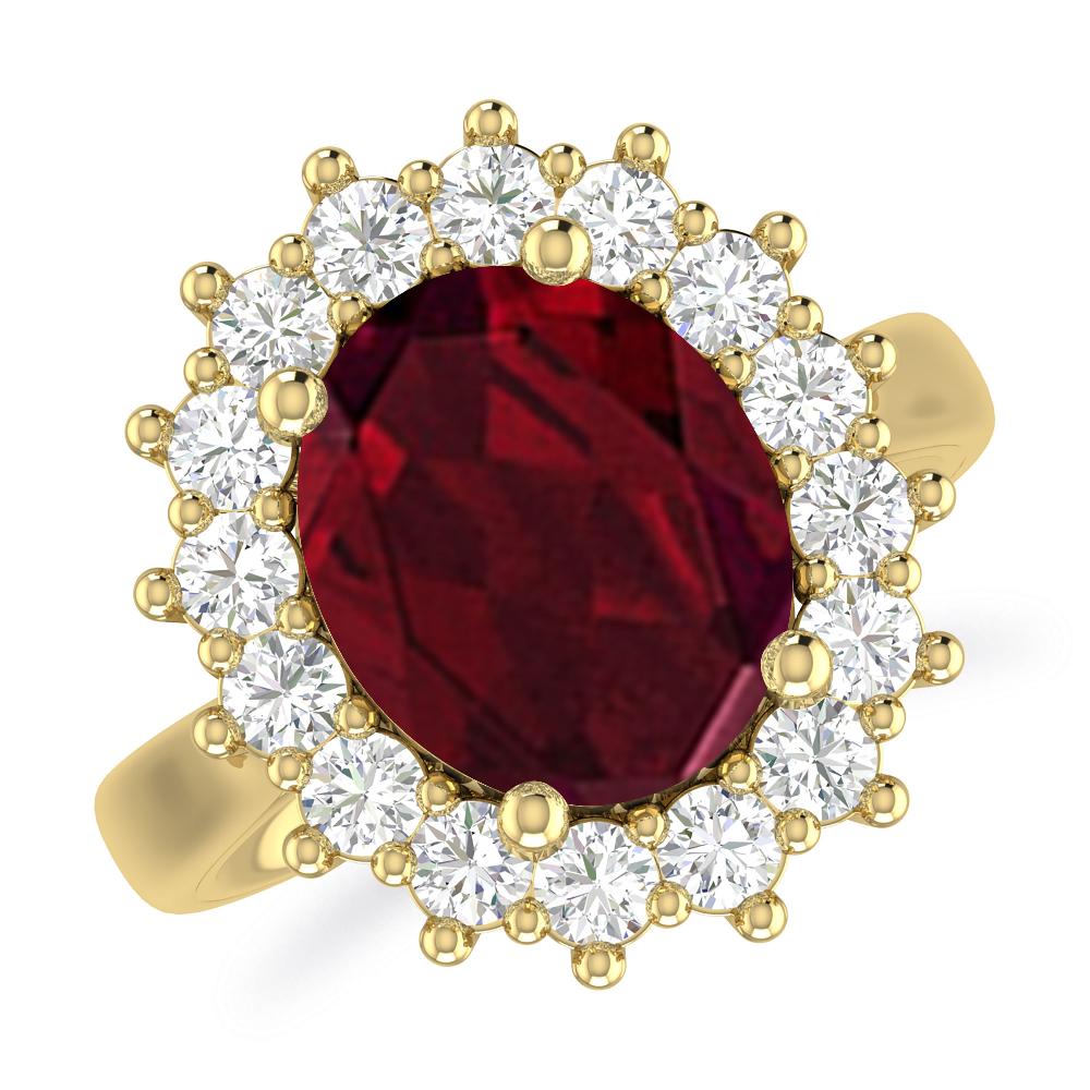 Yellow Gold - Garnet