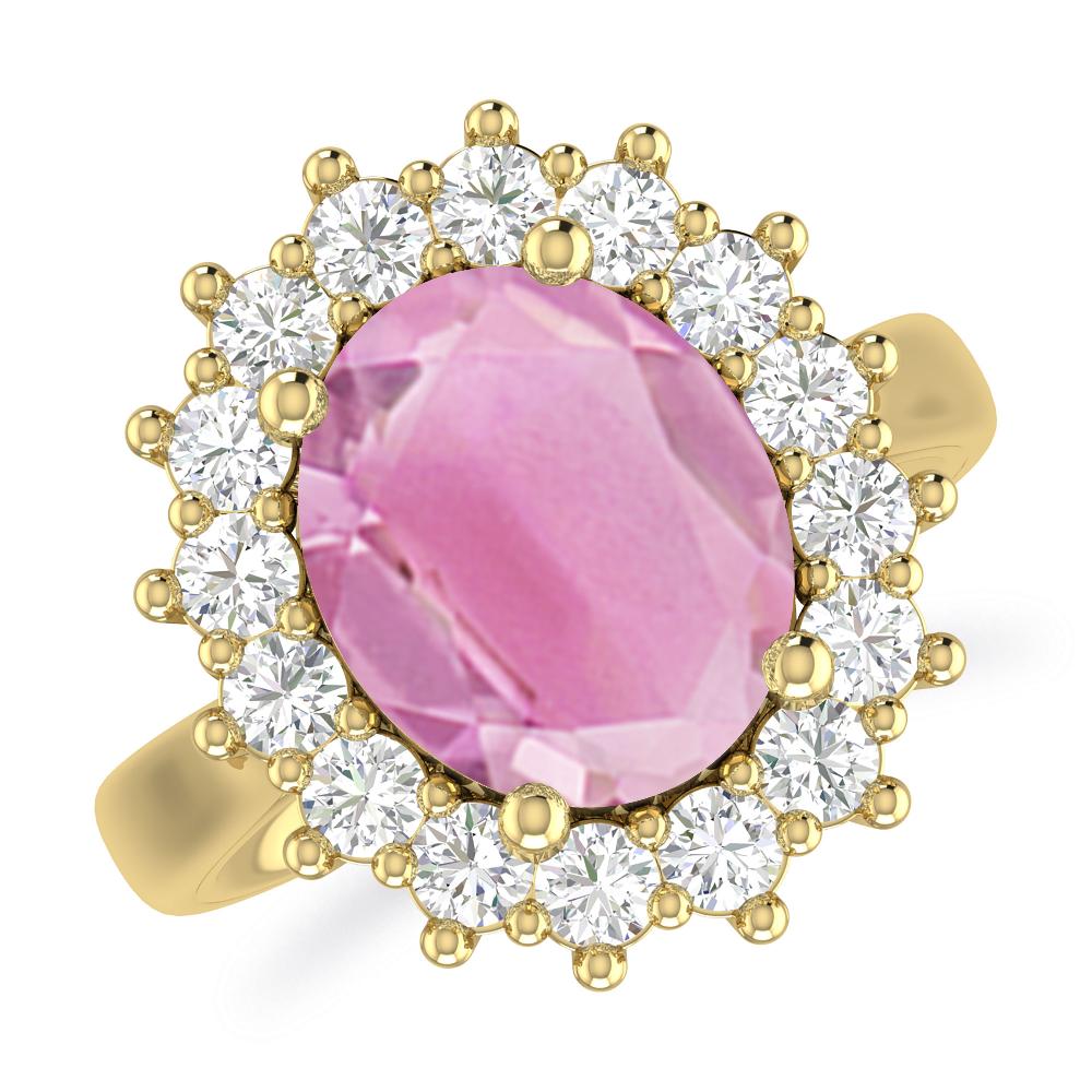 Yellow Gold - Pink Tourmaline