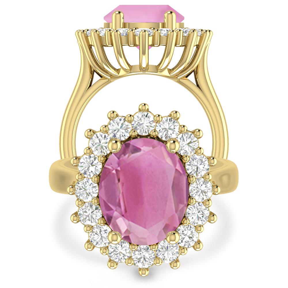 Yellow Gold - Pink Tourmaline