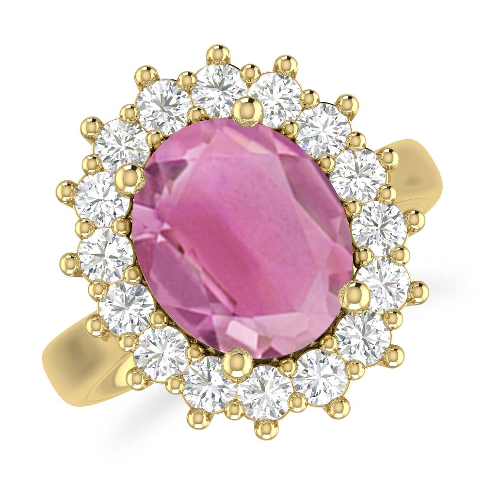 Yellow Gold - Pink Tourmaline