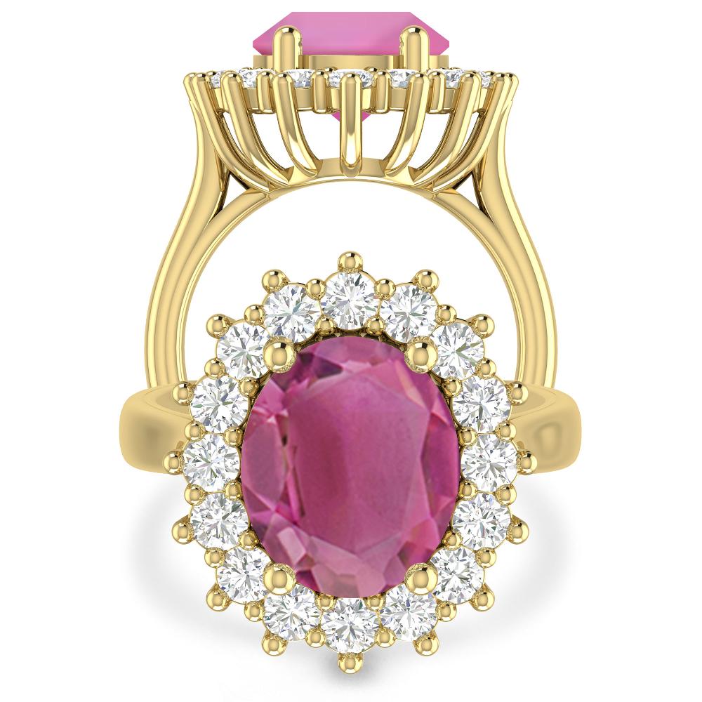 Yellow Gold - Pink Tourmaline